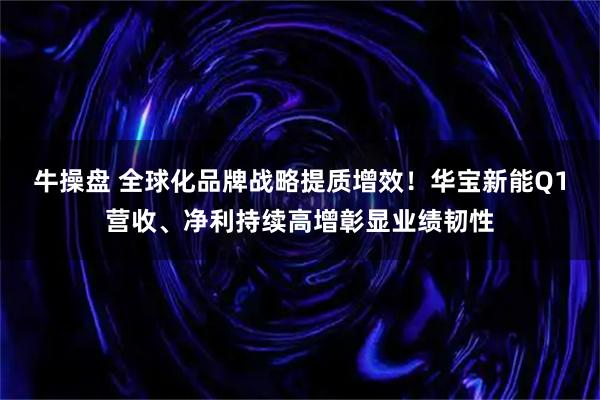 牛操盘 全球化品牌战略提质增效！华宝新能Q1营收、净利持续高增彰显业绩韧性