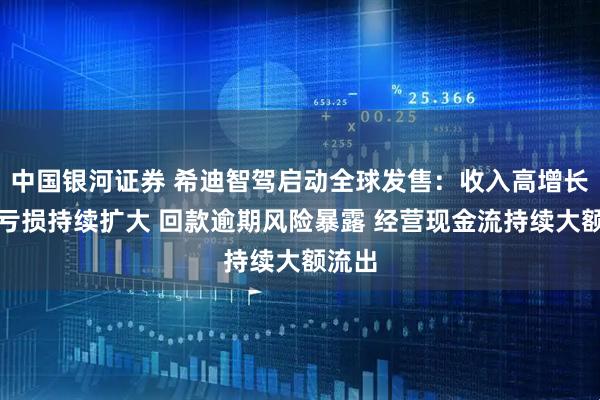 中国银河证券 希迪智驾启动全球发售:收入高增长背后亏损持续扩大 回款逾期风险暴露 经营现金流持续大额流出