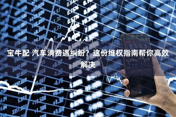 宝牛配 汽车消费遇纠纷？这份维权指南帮你高效解决